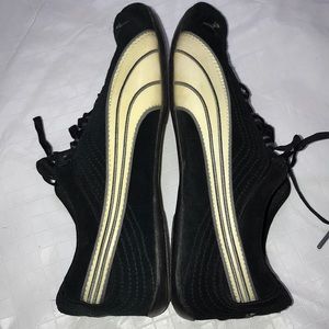 Puma Black Suede Mismatched Sneakers